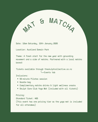 New Year Mat & Matcha Pilates Pop-Up (January 10th 2026)
