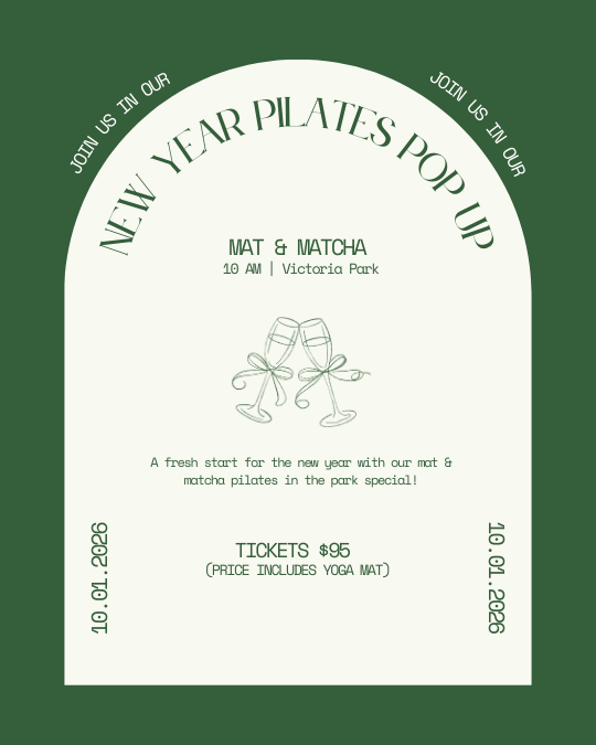 New Year Mat & Matcha Pilates Pop-Up (January 10th 2026)